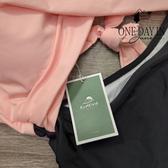 Eomenie Cross Front Cut Out One Piece Swimsuit Size M - Picture 4 of 7